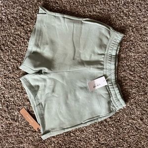 NWT Reformation Size Medium Sweatshorts in Celadon